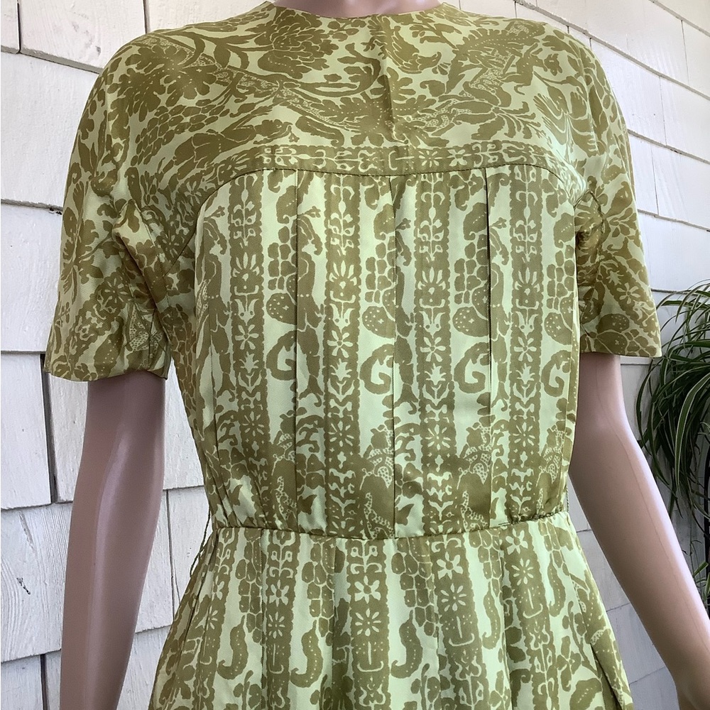Vintage Jeanne D’arc tea dress, silk, rayon, small, extra small